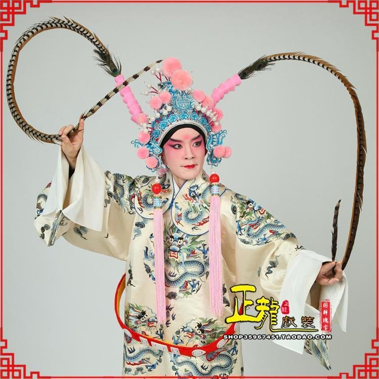 西乌珠穆沁旗京剧戏曲道具用品舞台演出精品羽毛雉鸡毛 翎子