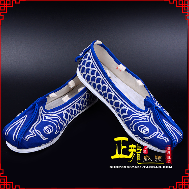 西乌珠穆沁旗戏鞋舞台演出鞋水路英雄三义斋布底鱼鳞洒