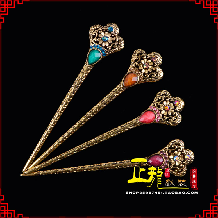 西乌珠穆沁旗头饰老旦青衣员外夫人簪子 老旦发簪