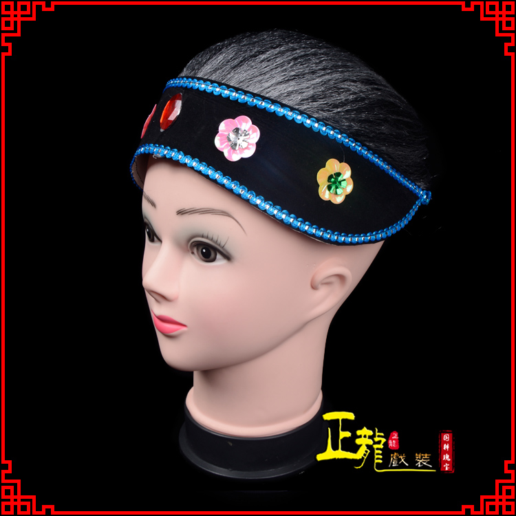 西乌珠穆沁旗老旦媒婆穷老太婆假发套 老旦头套