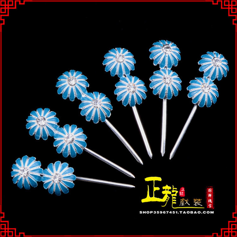 西乌珠穆沁旗头面泡子旦角化妆头饰 仿点绸泡子