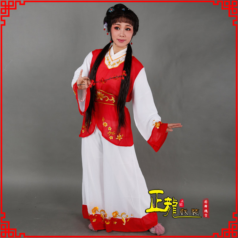 西乌珠穆沁旗小旦送信丫鬟黄梅戏花旦戏服裙裤丫鬟衣