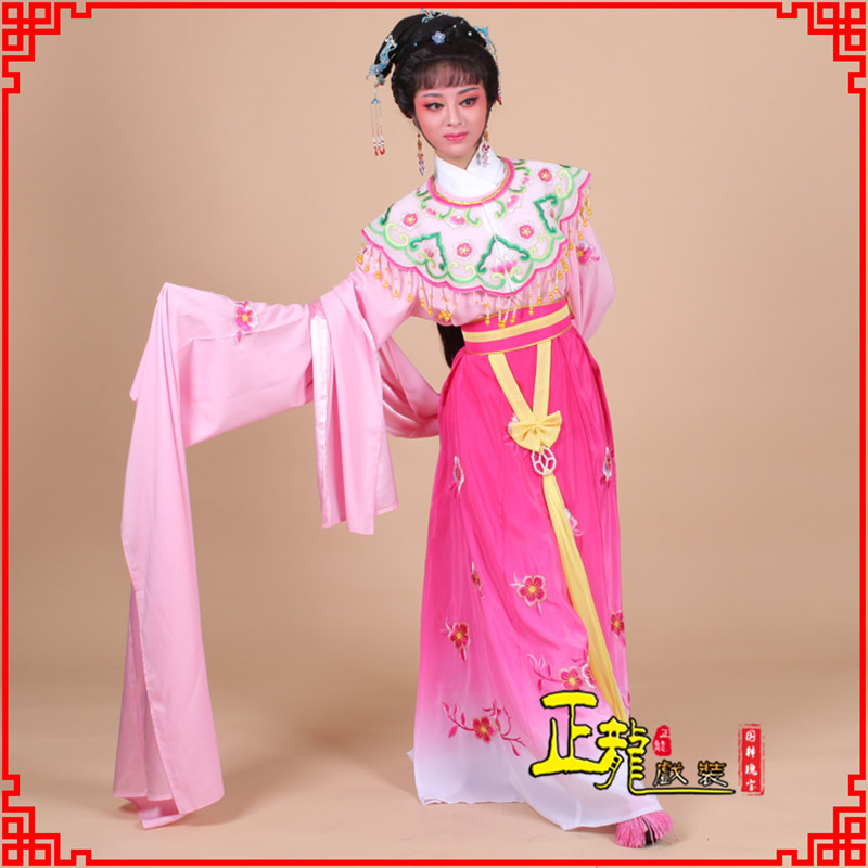 西乌珠穆沁旗水袖青衣练功花旦服 梅花古装衣