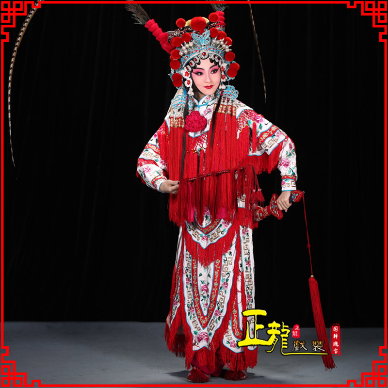 西乌珠穆沁旗刀马旦改容战父 软绉镶边女改良靠