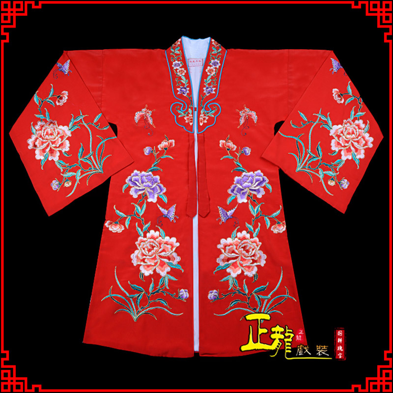 西乌珠穆沁旗青衣花旦戏服 好绉小叶牡丹女披