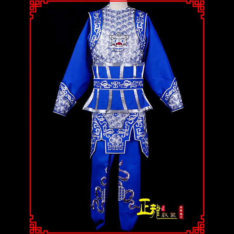 西乌珠穆沁旗武生戏服云肩侉子男兵衣